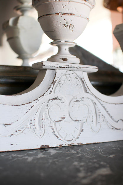 White French Finial Pediment