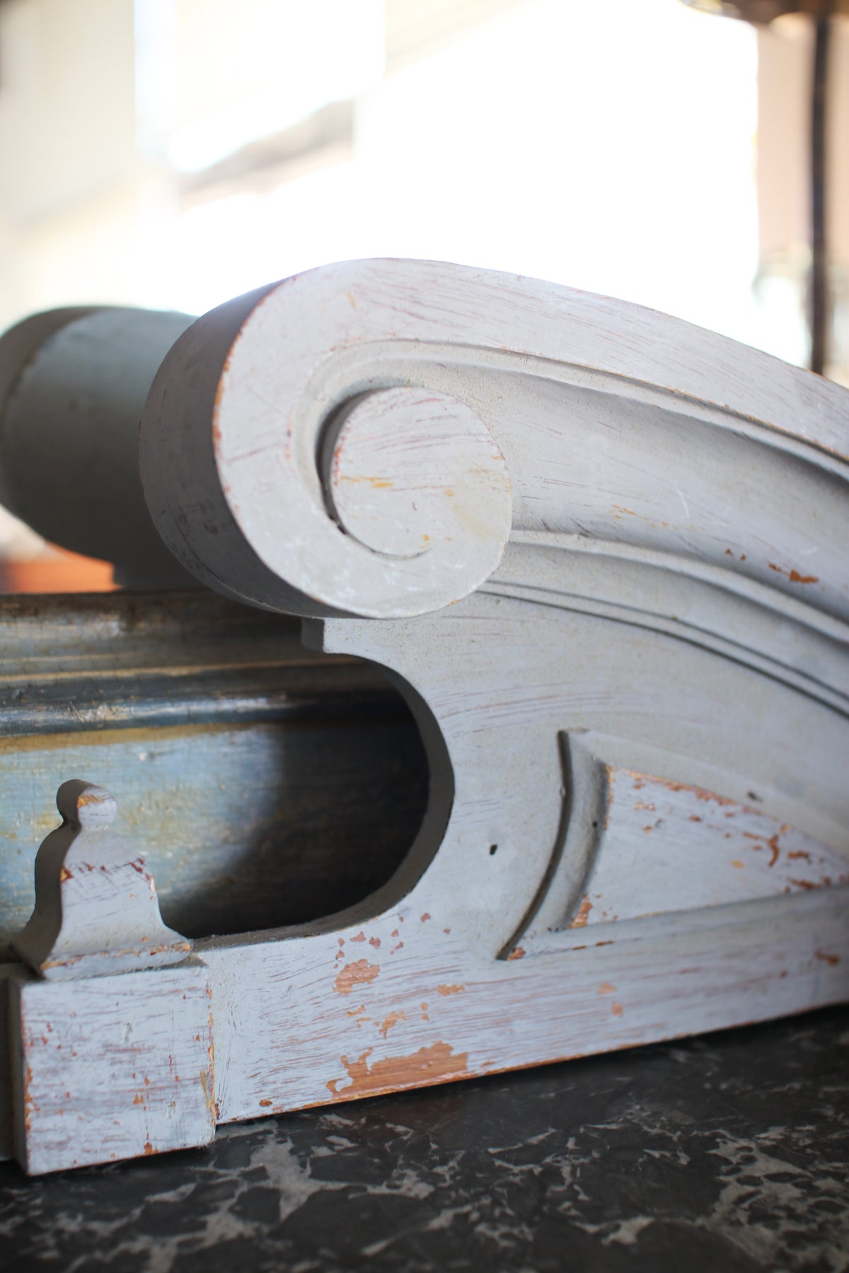 Grey French Finial Pediment