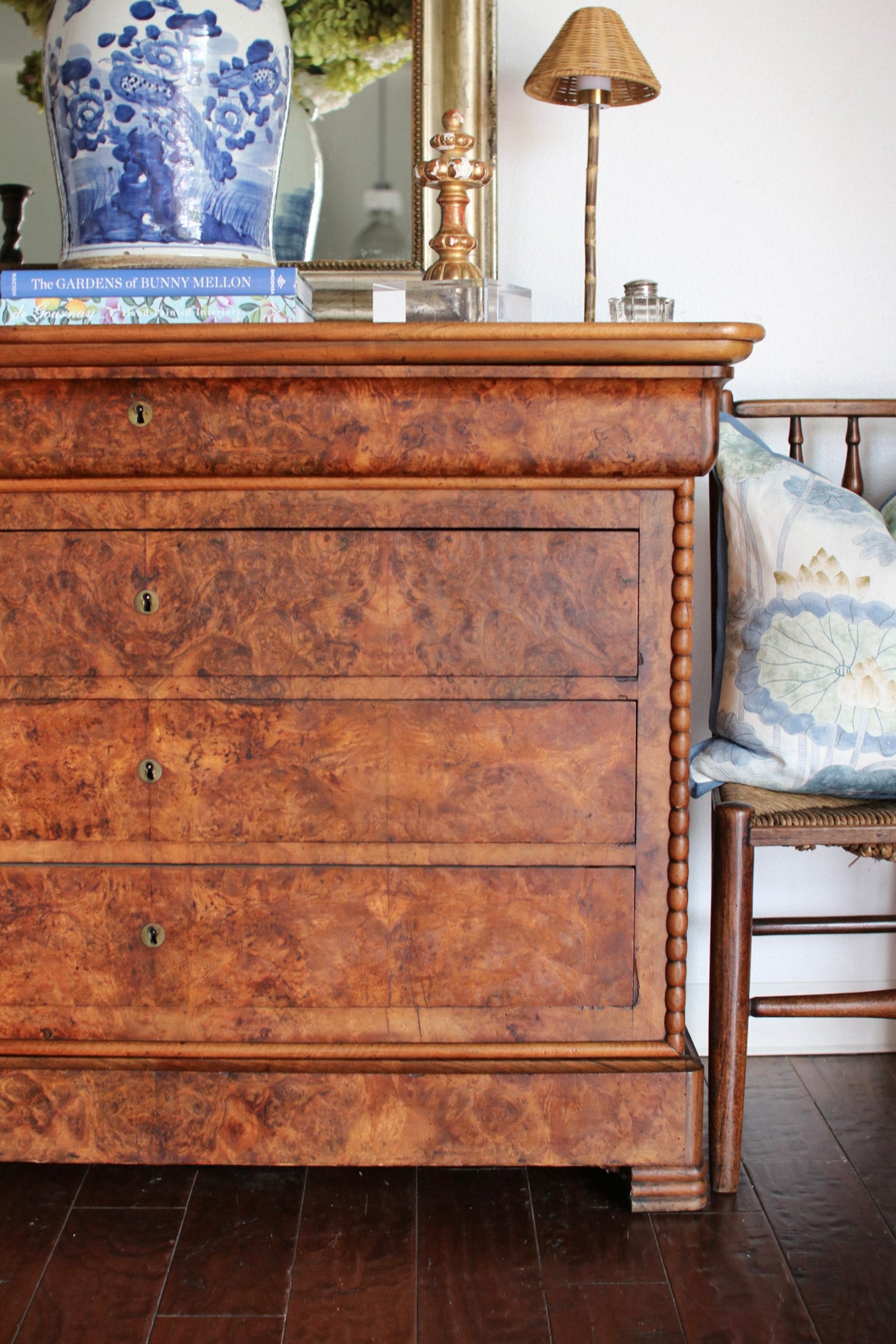 French Louis Phillipe Commode with Bobbin Detailing