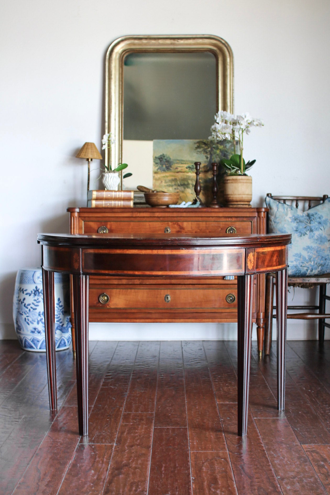 Georgian Demilune Card Table