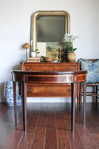 Georgian Demilune Card Table