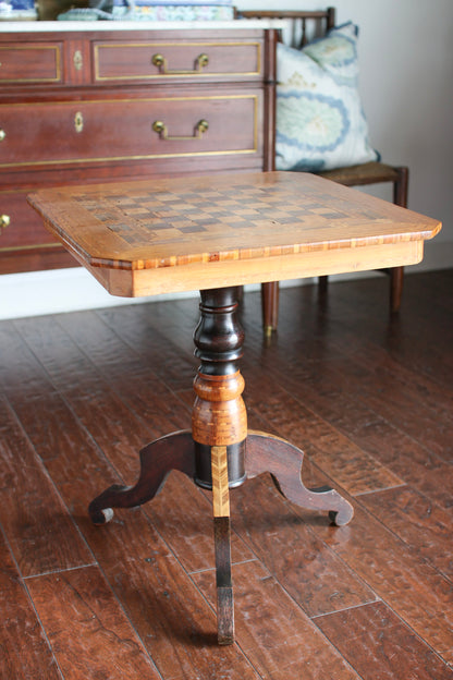 Italian Chess Inlay Table