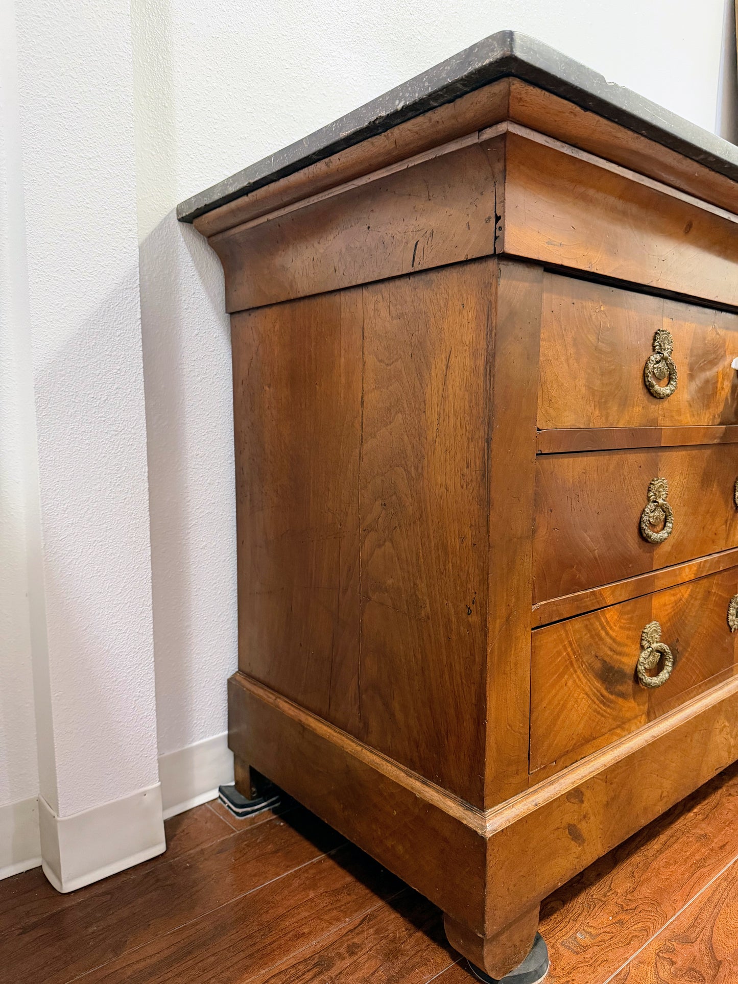 French Louis Philippe Commode with Black Marble