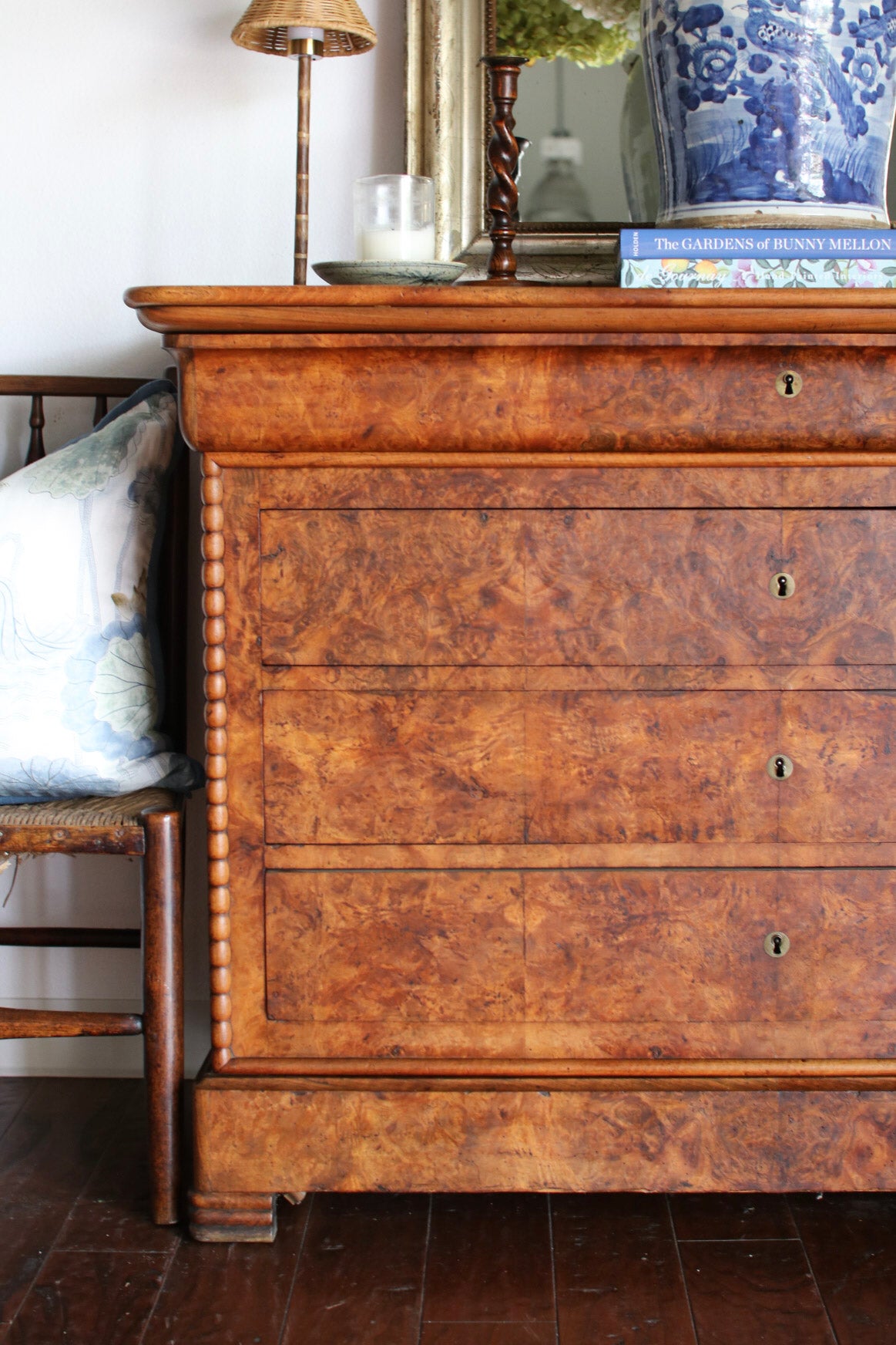 French Louis Phillipe Commode with Bobbin Detailing
