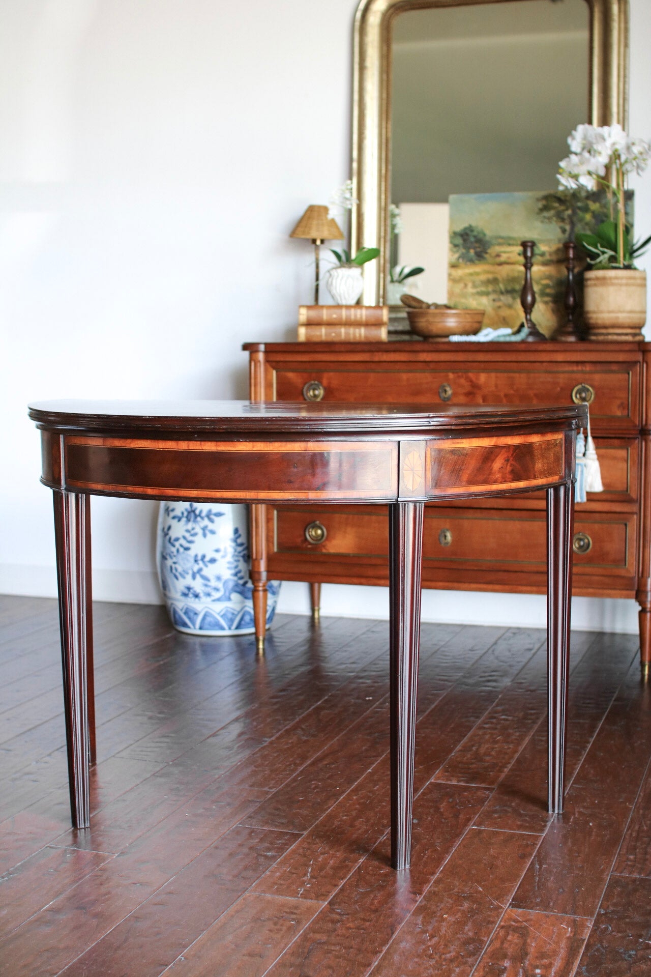Georgian Demilune Card Table