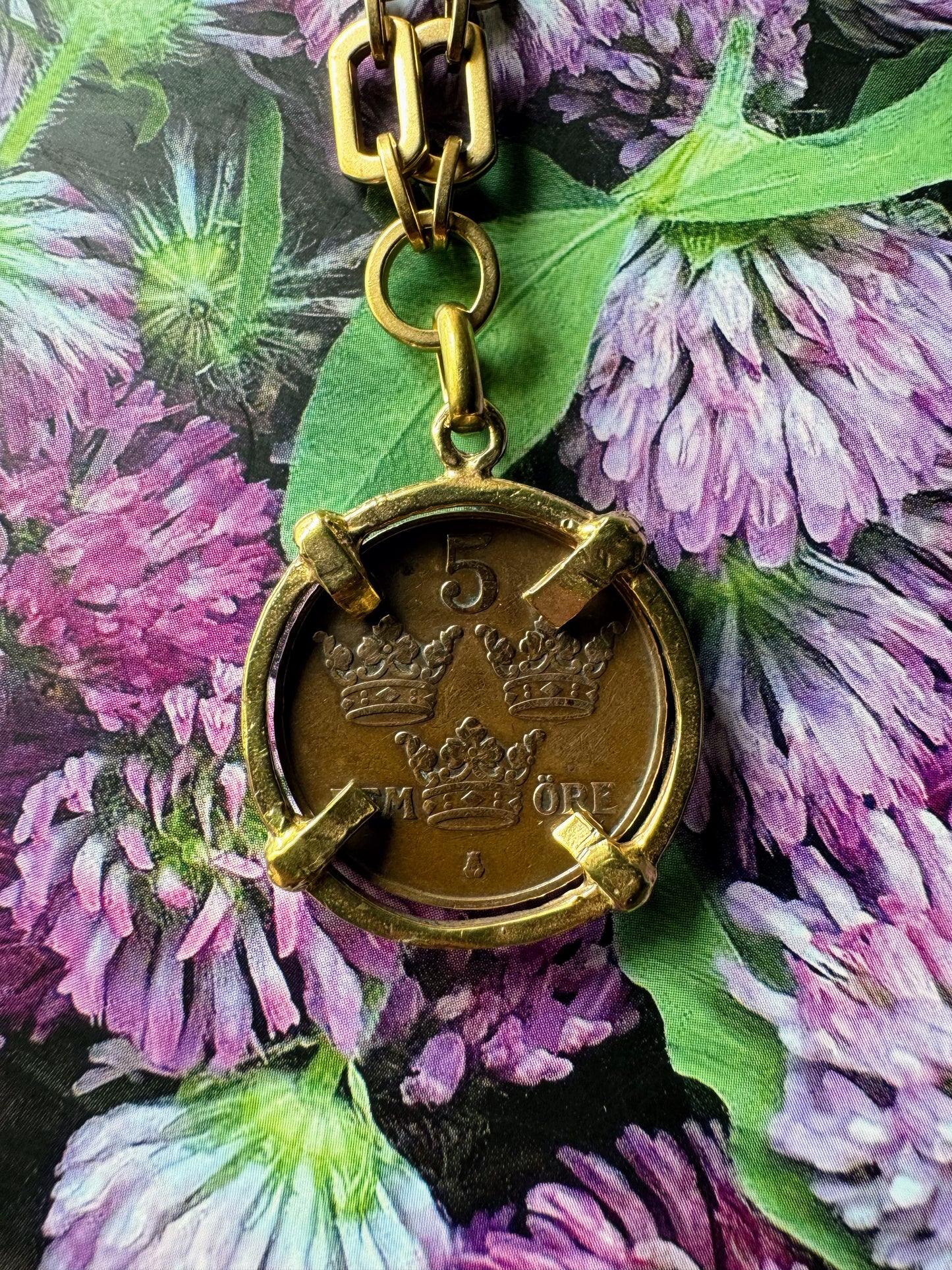 Swedish 5 öre Coin Necklace From 1916
