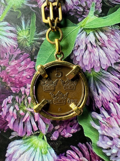 Swedish 5 öre Coin Necklace From 1916