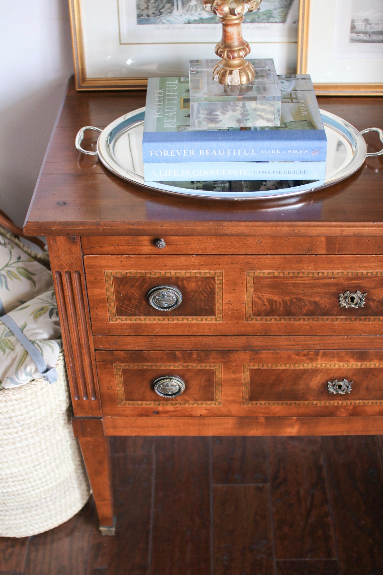 French Louis XVI Secretary Chest with Inlay