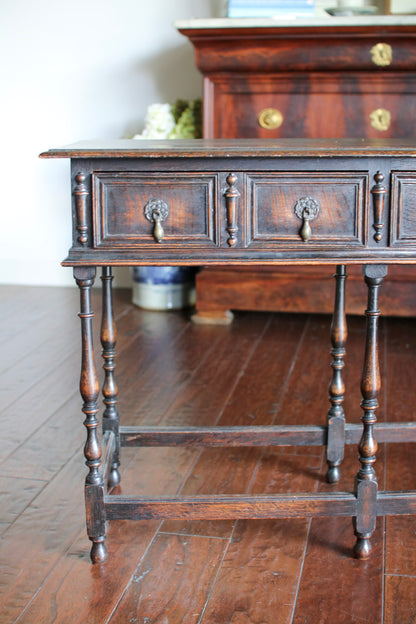 English Jacobean Style Console Table