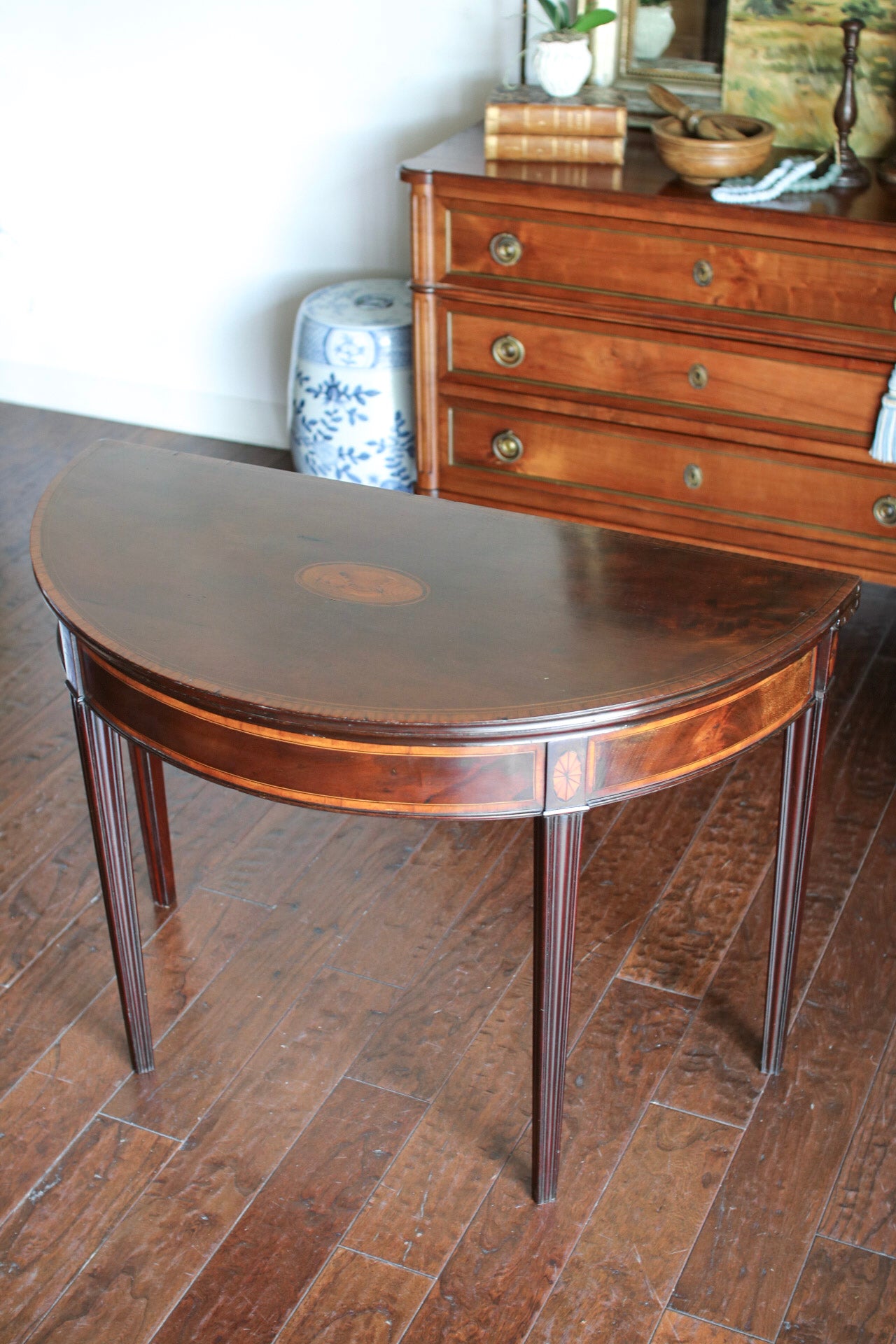 Georgian Demilune Card Table