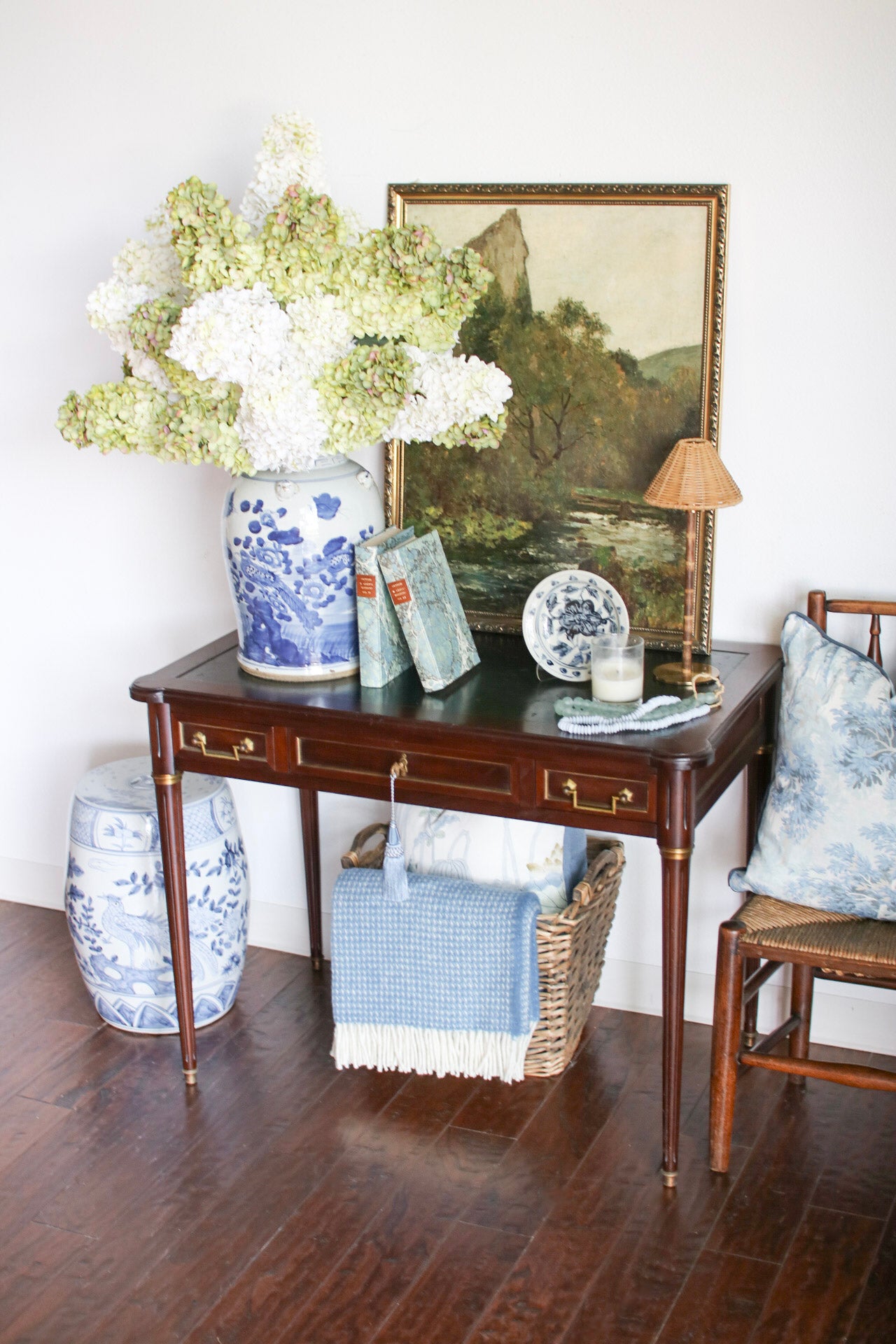 French Louis XVI Leather Top Desk