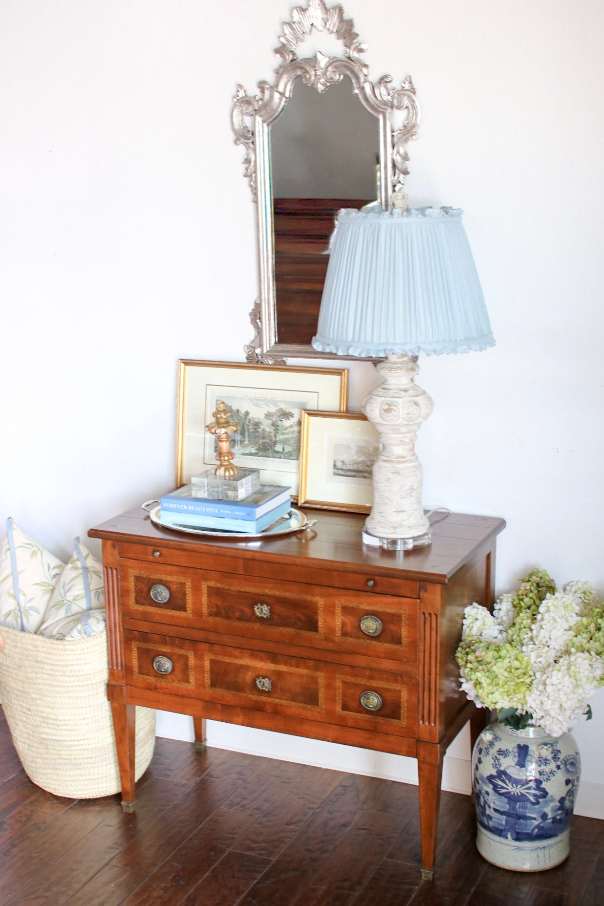 French Louis XVI Secretary Chest with Inlay