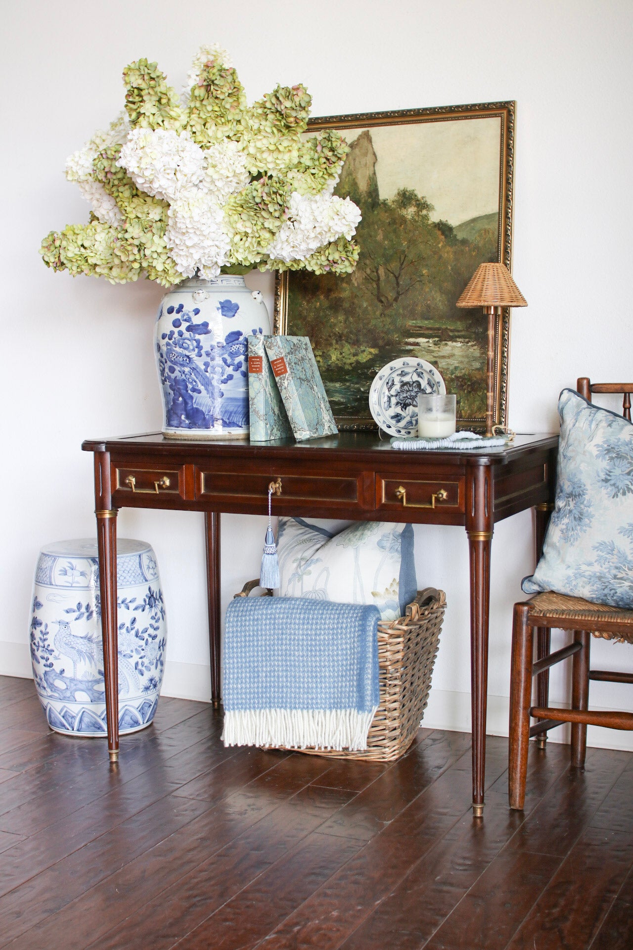 French Louis XVI Leather Top Desk