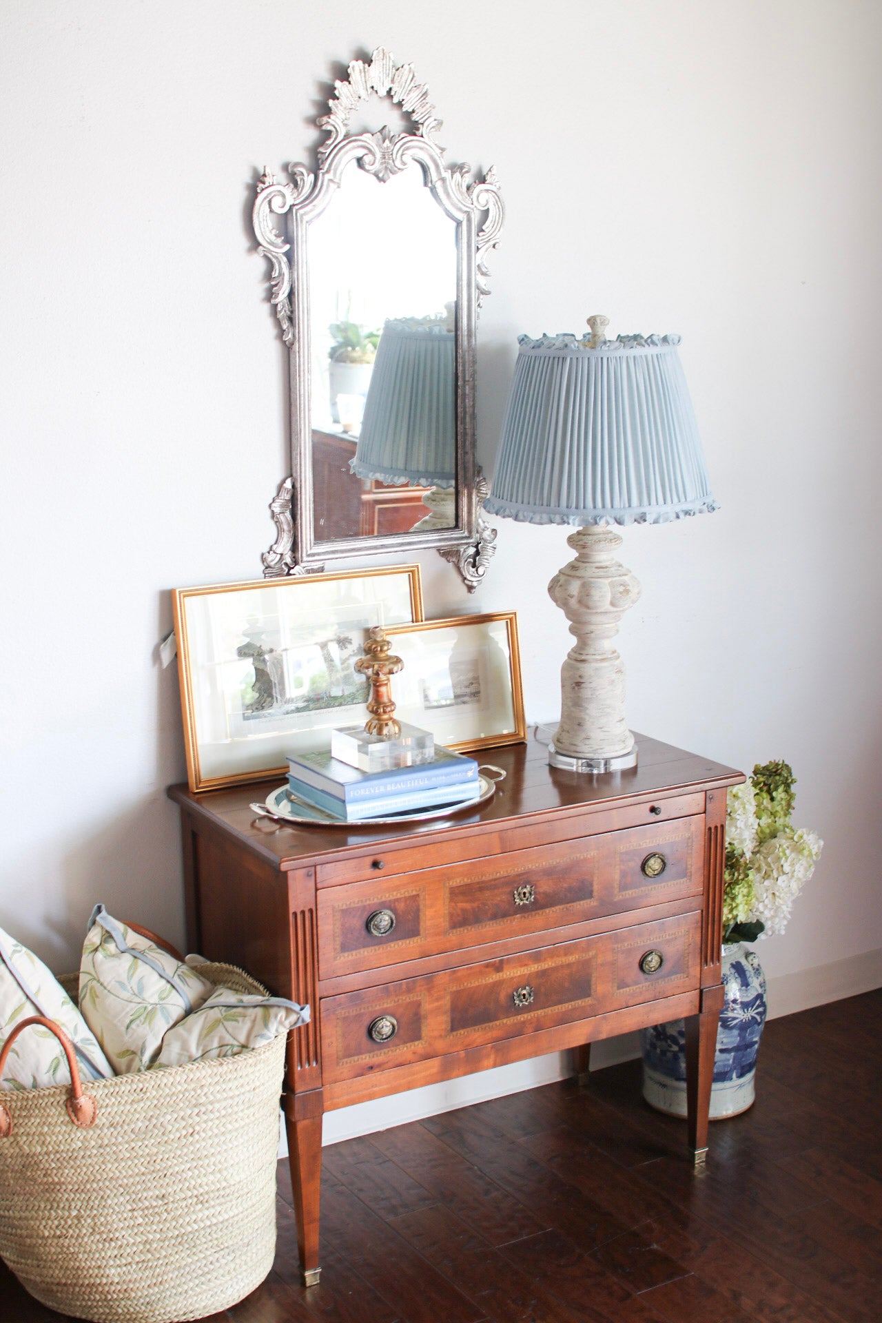French Louis XVI Secretary Chest with Inlay