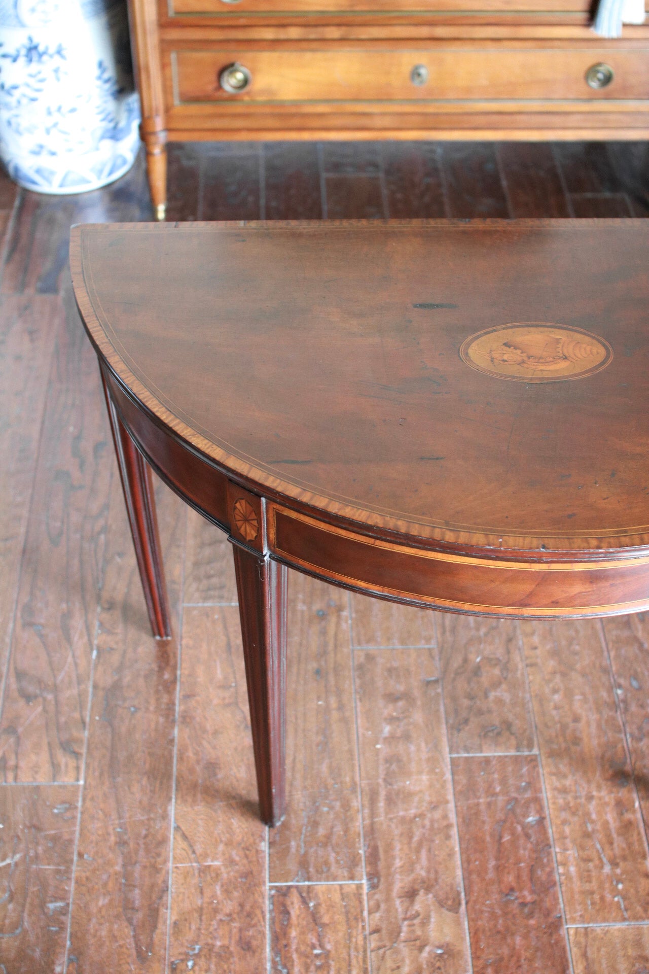 Georgian Demilune Card Table