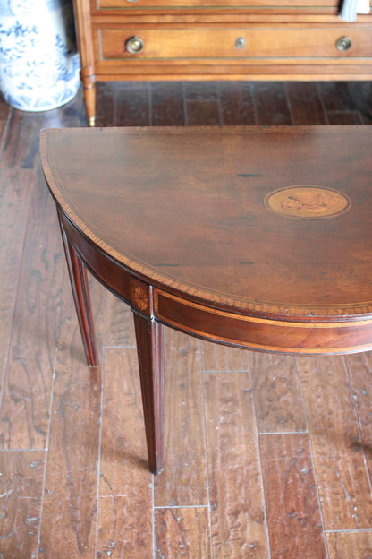 Georgian Demilune Card Table