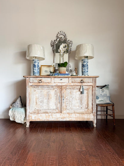 Bleached White Washed French Buffet