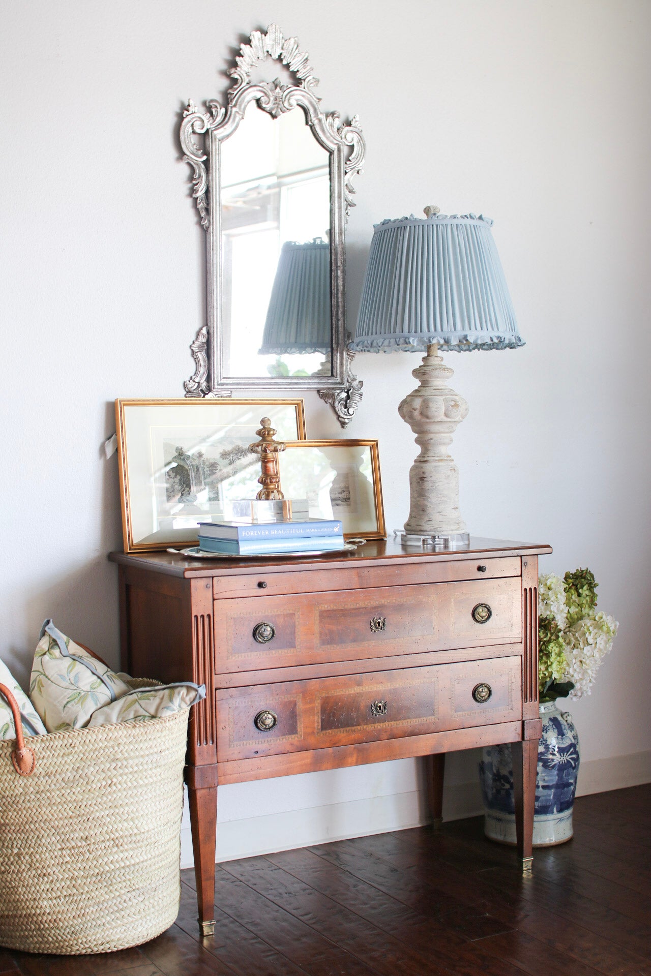 French Louis XVI Secretary Chest with Inlay