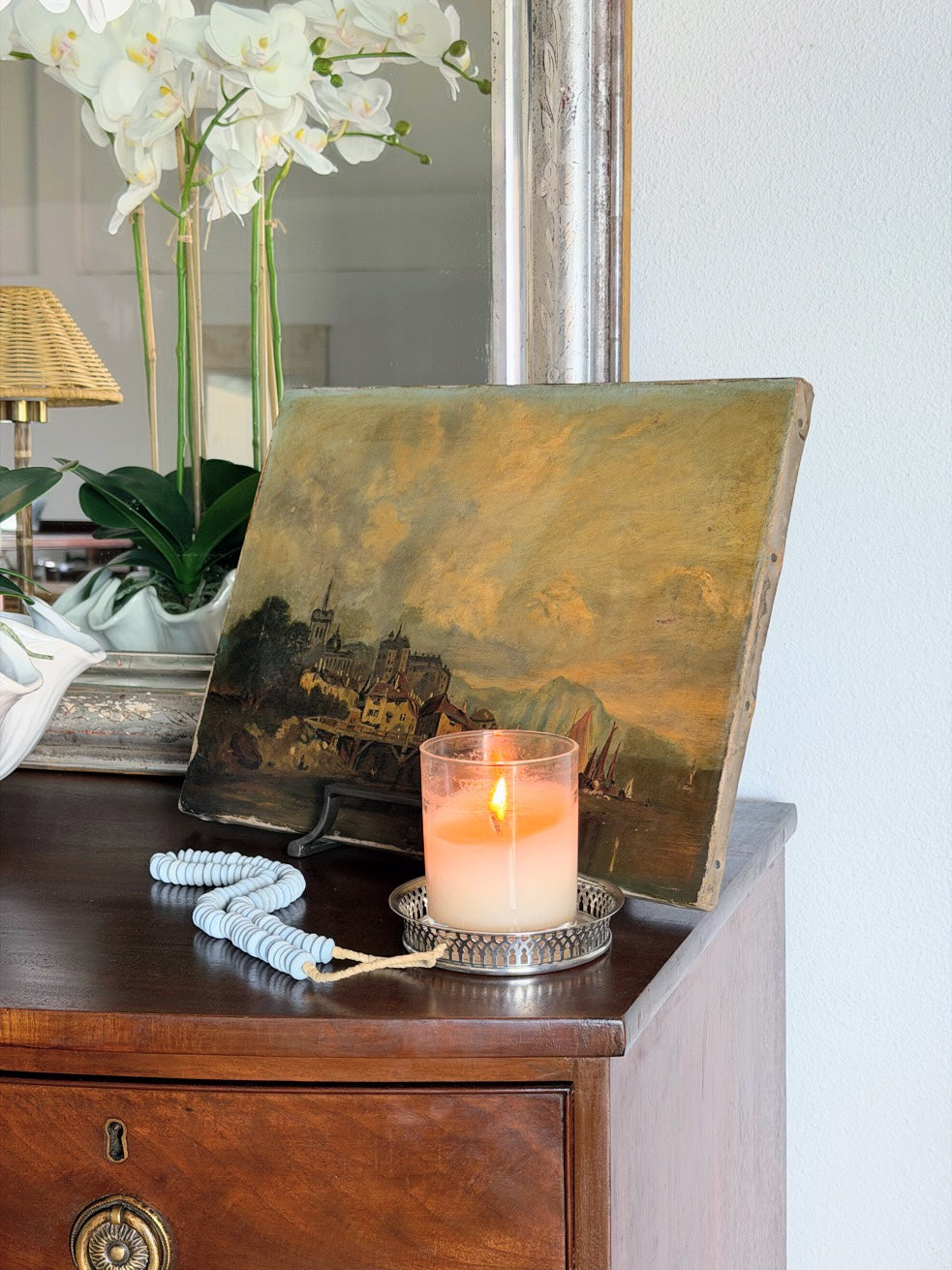 English Oil Painting of Water Scene