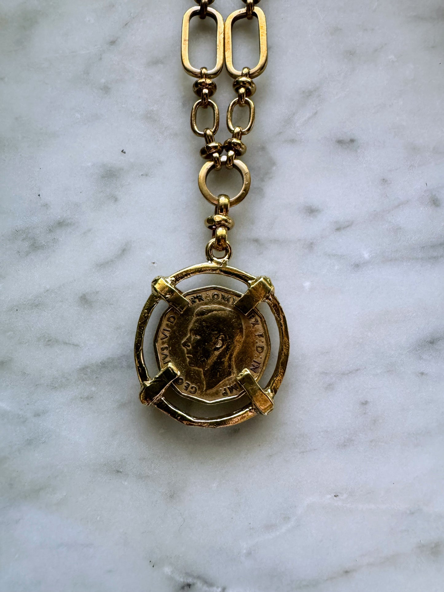 Vintage Coin Necklace: British 1944