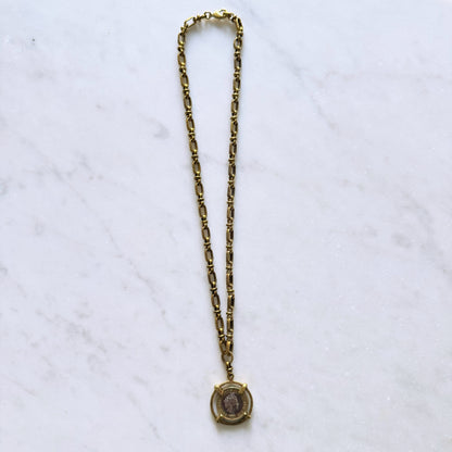 Coin Necklace: Queen Elizabeth II Gold & Silver