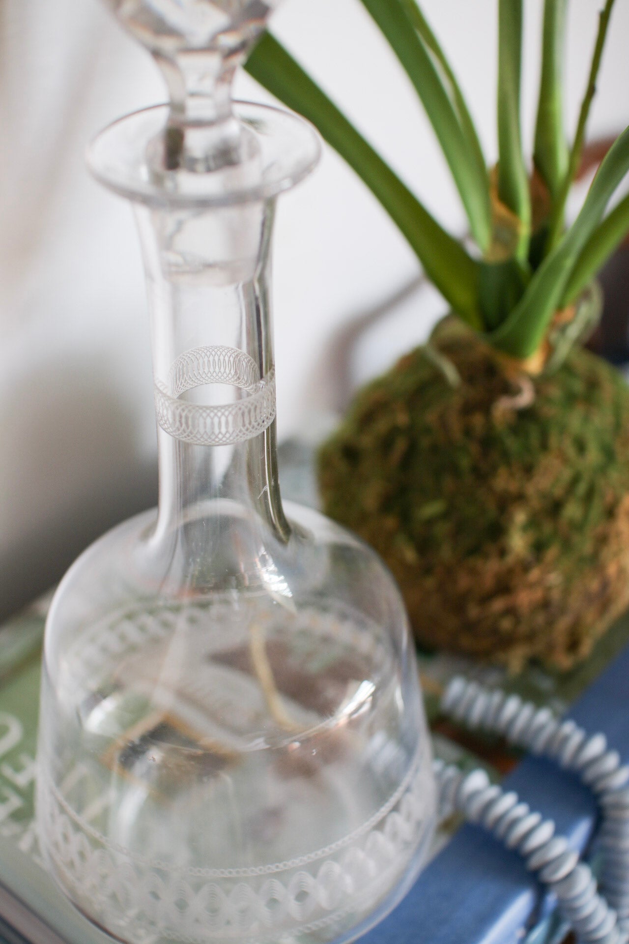 French Etched Glass Decanter
