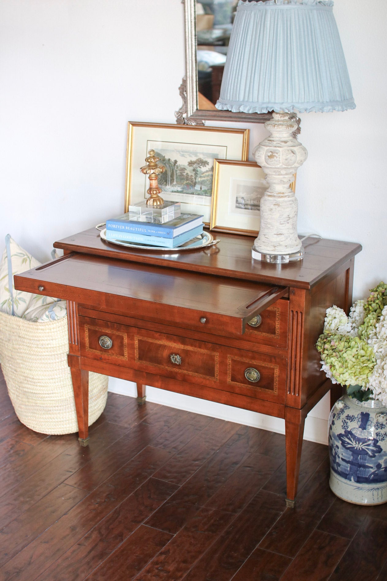 French Louis XVI Secretary Chest with Inlay