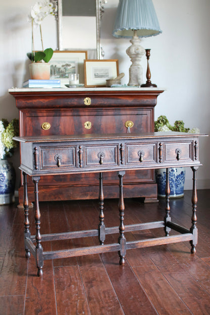 English Jacobean Style Console Table