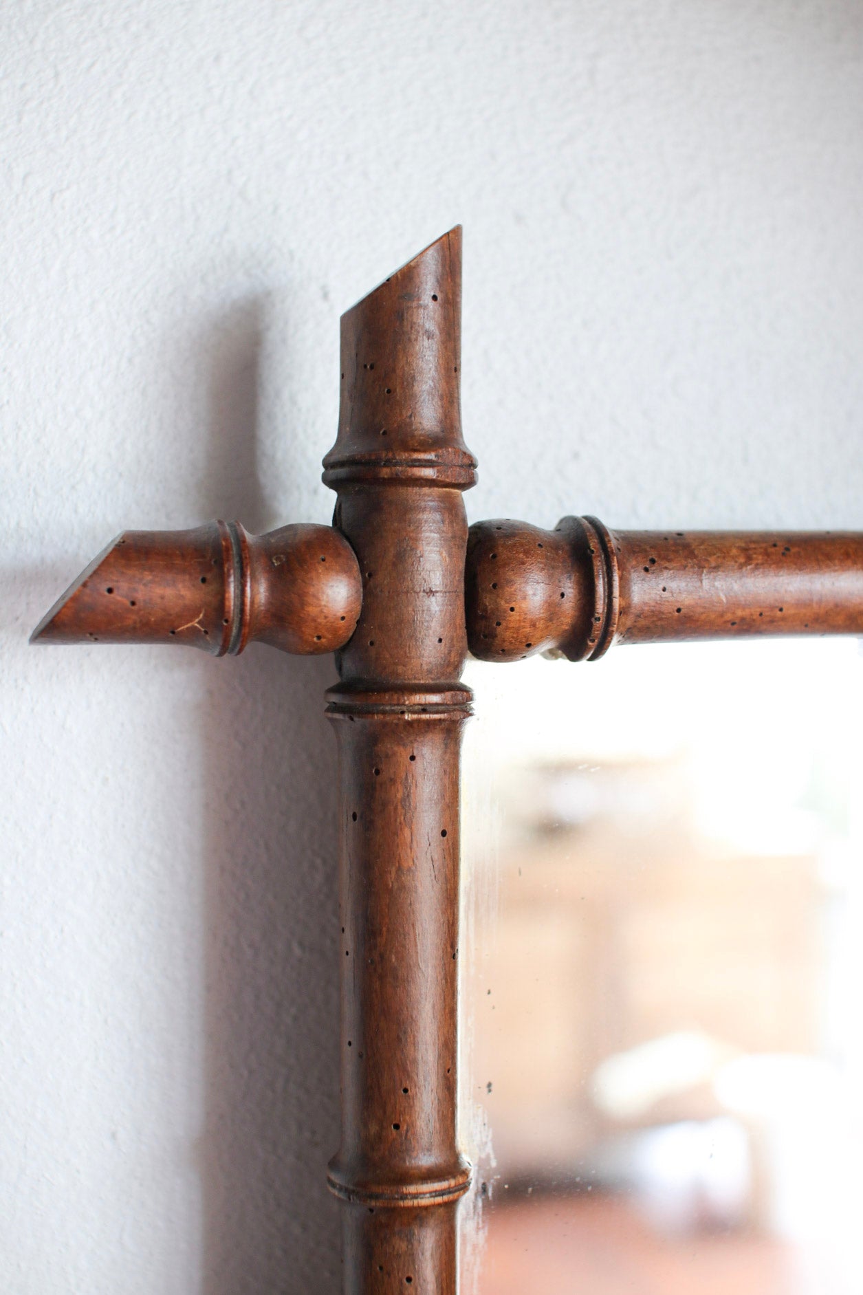 French Faux Bamboo Mirror