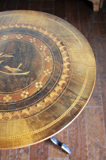 Round Italian Table with Inlay