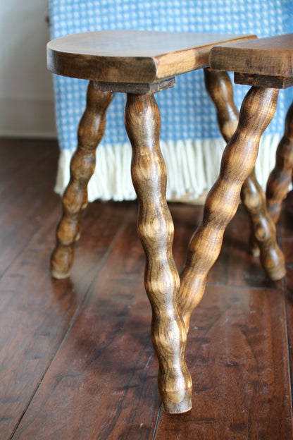 Pair of French Bobbin Stools