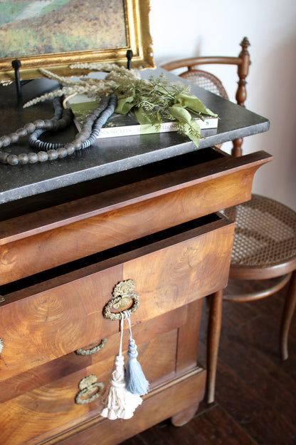 French Louis Philippe Commode with Black Marble