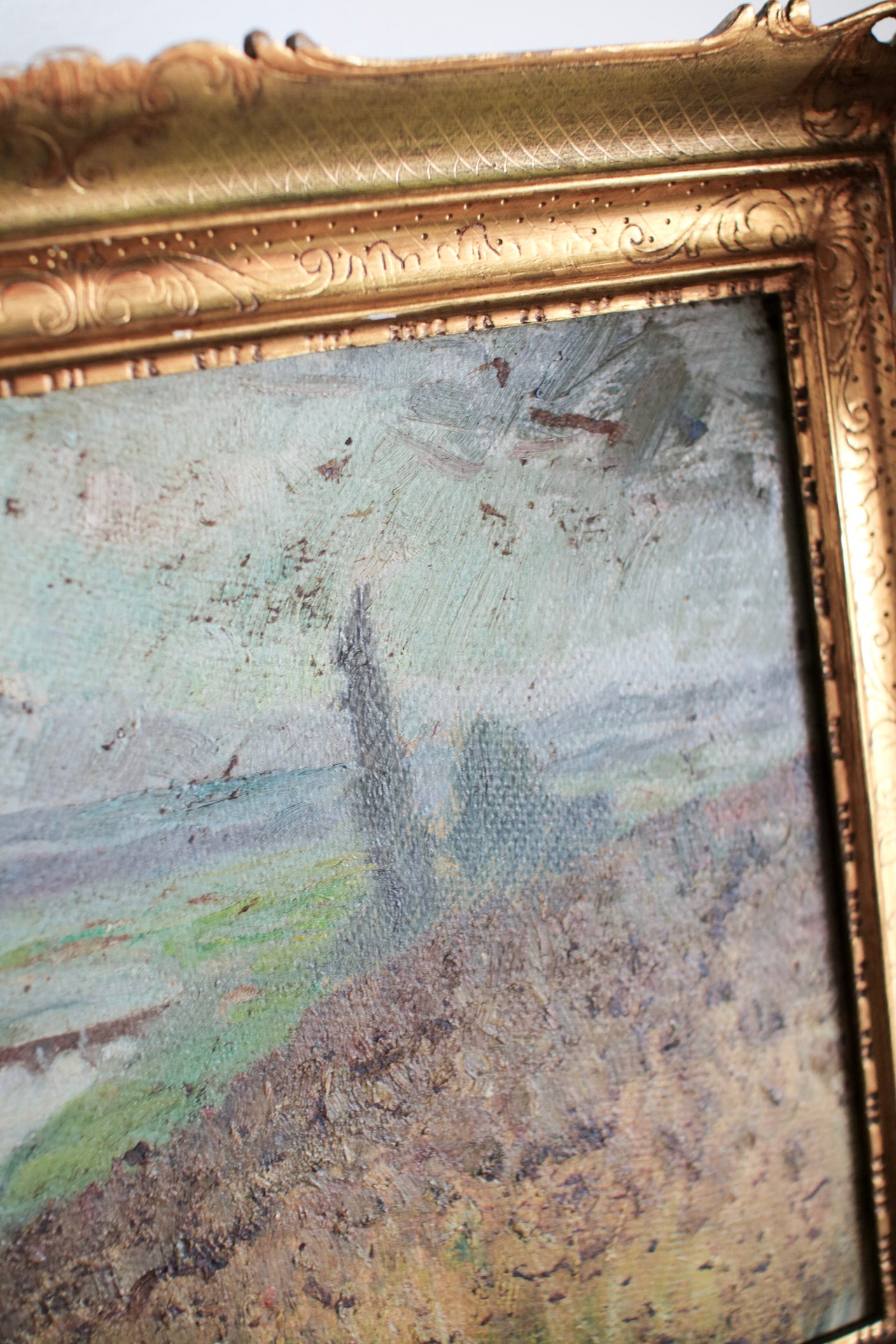 Framed Italian Wildflower Painting