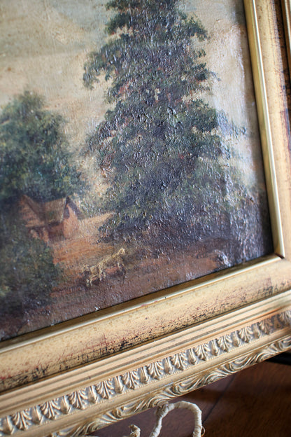 Framed Italian Landscape Painting