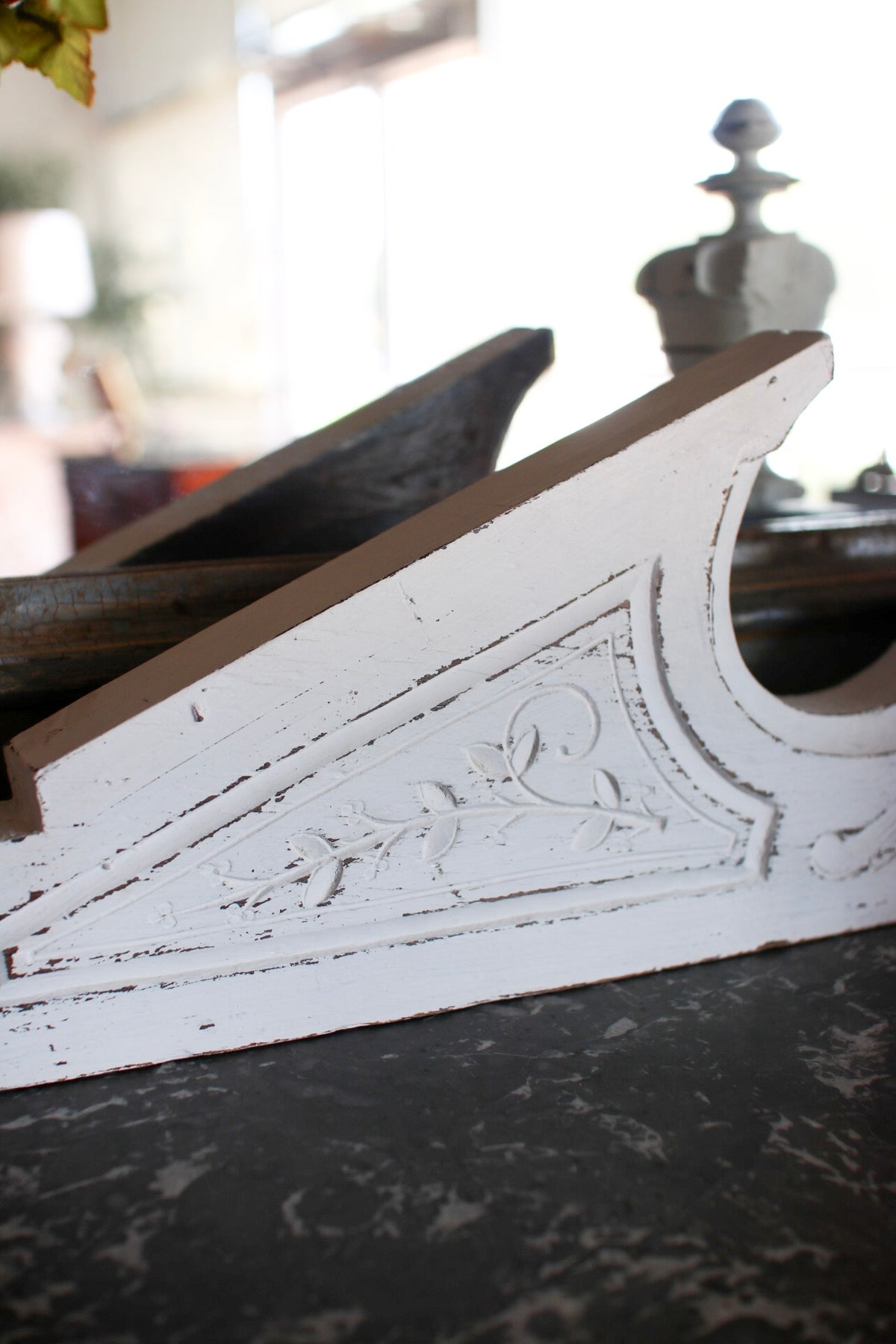 White French Finial Pediment