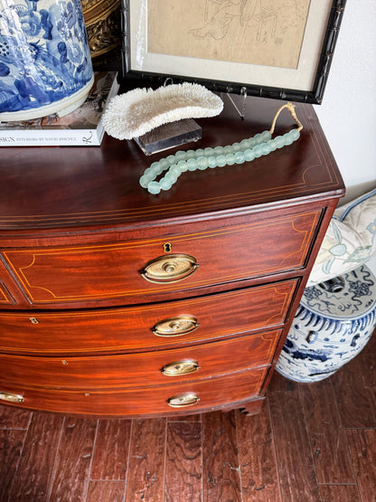 English Mahogany Bowfront with Inlay