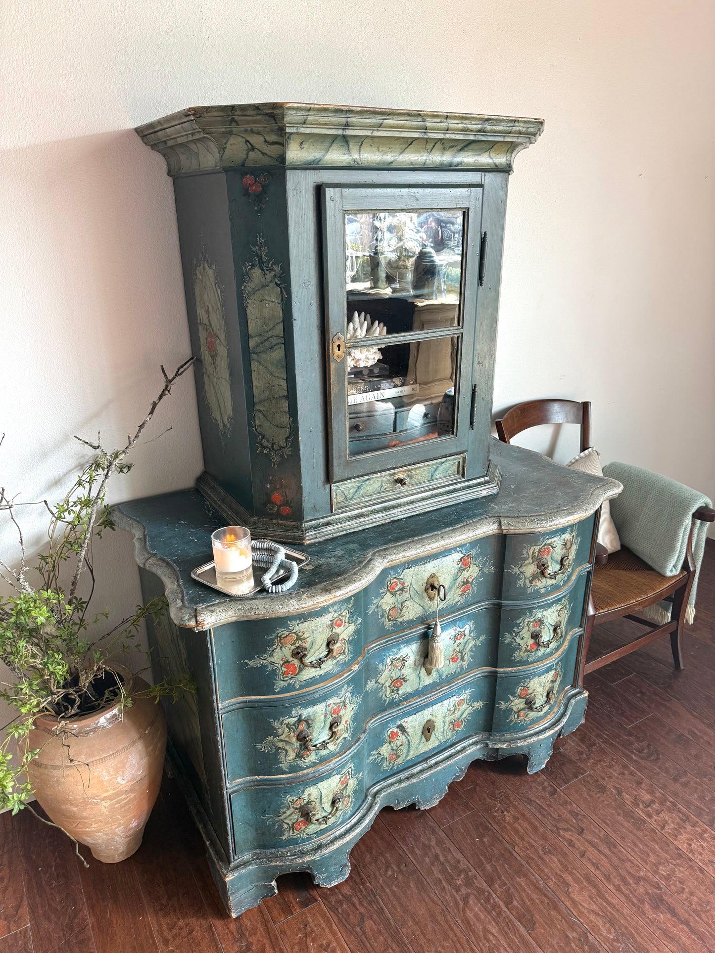 Antique Painted Austrian Alpine Commode