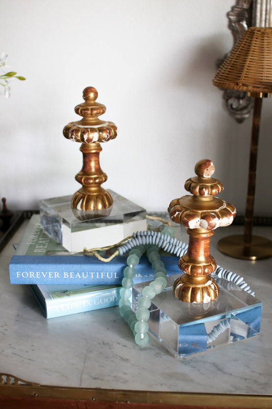 French Finial Mounted on Acrylic