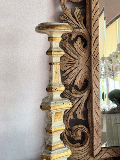 French Painted Candlestick