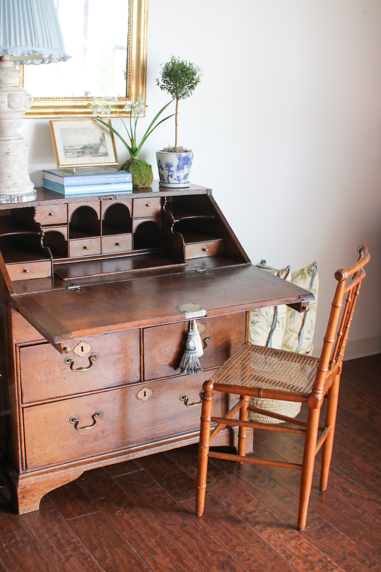 Antique English Drop Front Secretary