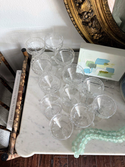 Set of 12 French Art Deco Apéritif Glasses