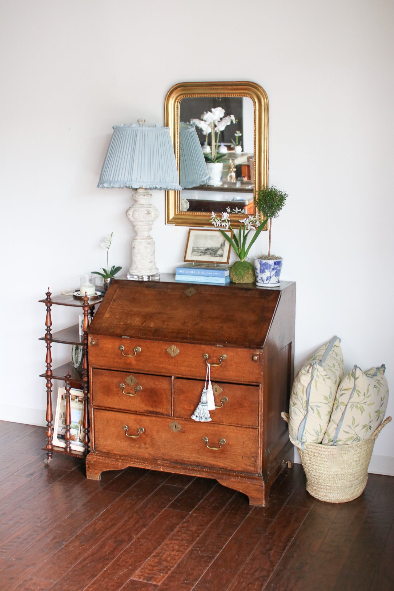 Antique English Drop Front Secretary