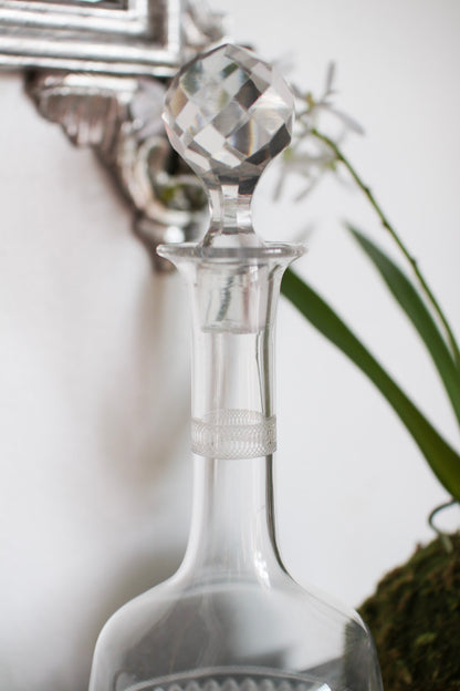 French Etched Glass Decanter