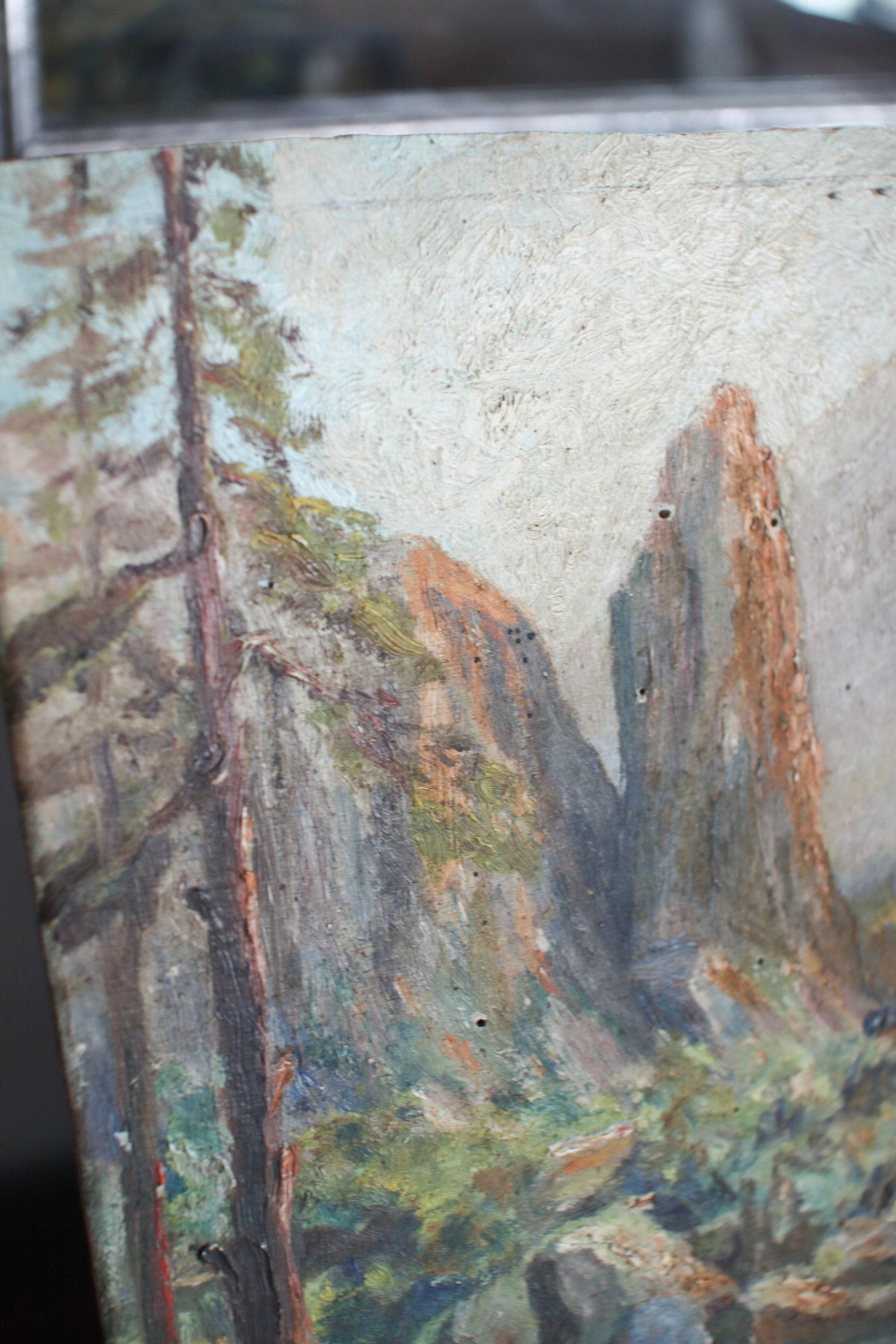 French Painting of Fisherman by River