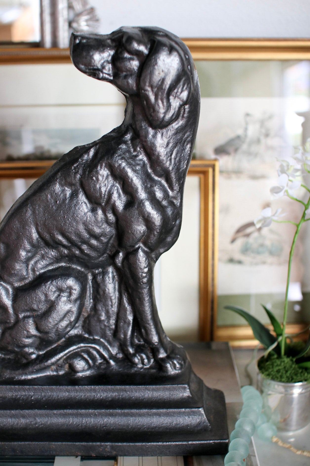 English Dog Door Stop