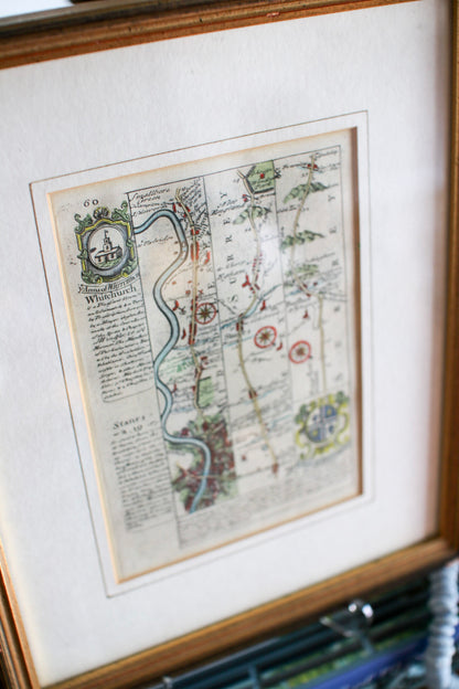 English Framed Map of Surrey