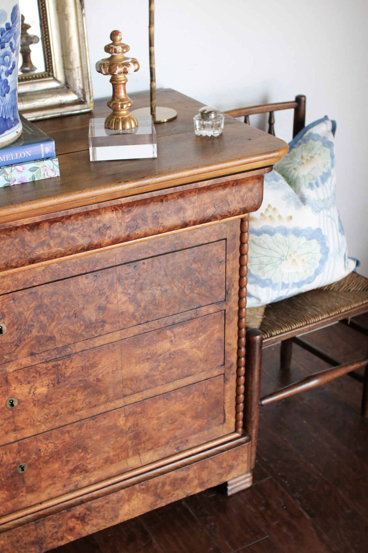 French Louis Phillipe Commode with Bobbin Detailing