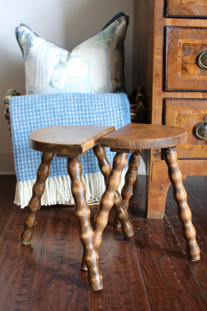 Pair of French Bobbin Stools