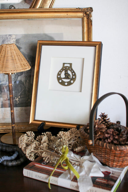 Framed English Horse Brass