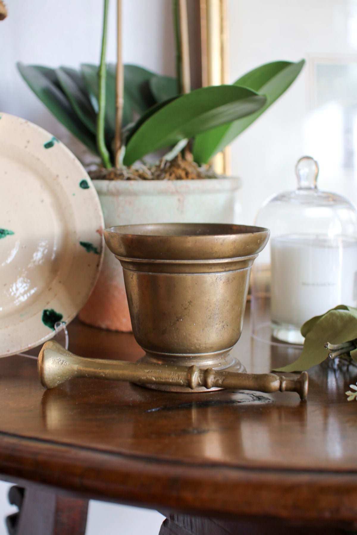 Italian Brass Mortar & Pestle